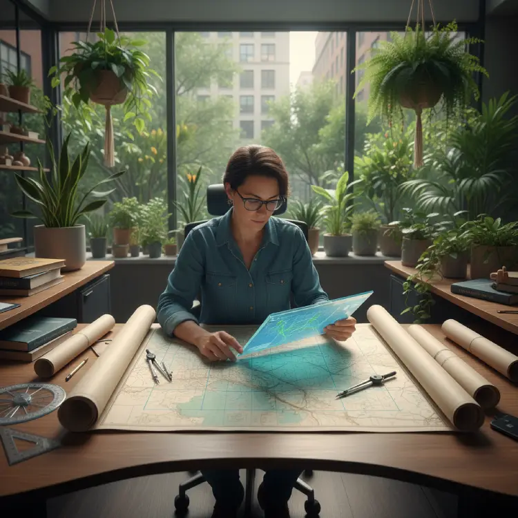 geodeta w pracy marta